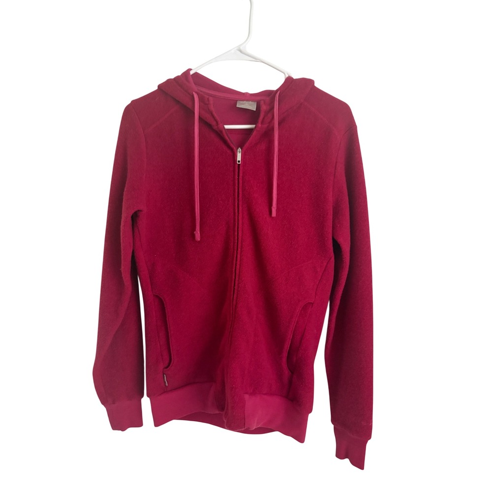 Icebreaker New Zealand Merino Wool Full Zip Hoodie Magenta Pink Womens Medium